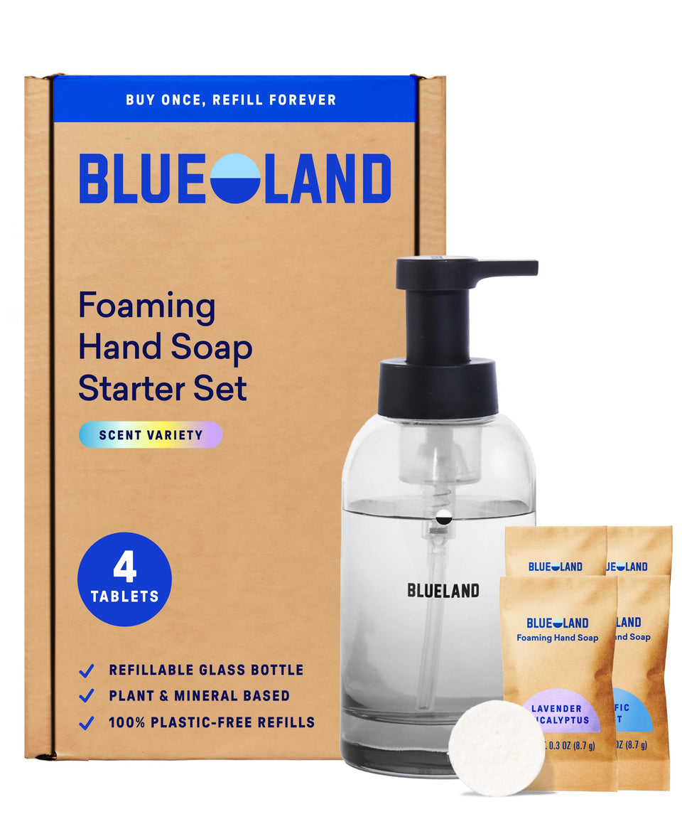 BLUELAND slate glass Forever Bottle front view showing durable design and elegant finish