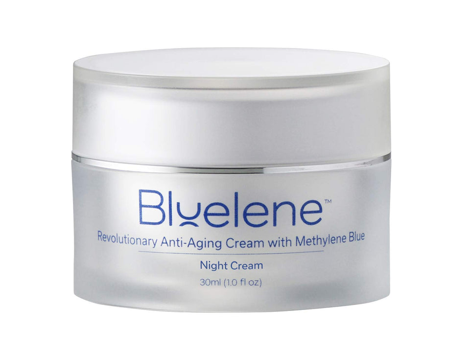 Bluelene jar front view showing compact 30ml packaging and clean design benefit