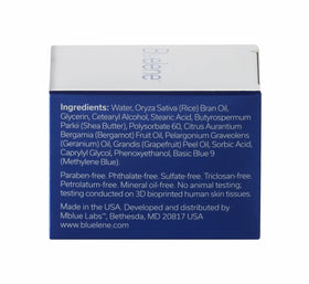 Bluelene label close-up showing methylene blue ingredient and clear information benefit
