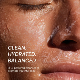 Blueprint Bryan Johnson gel texture close-up demonstrating lightweight hydration and smooth application