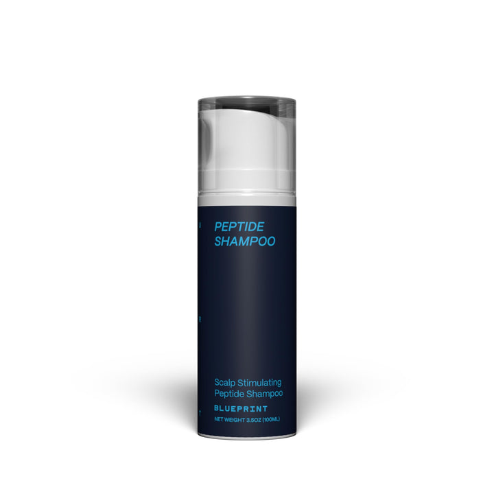 Blueprint Bryan Johnson front packaging showing clean clinical design and size benefit