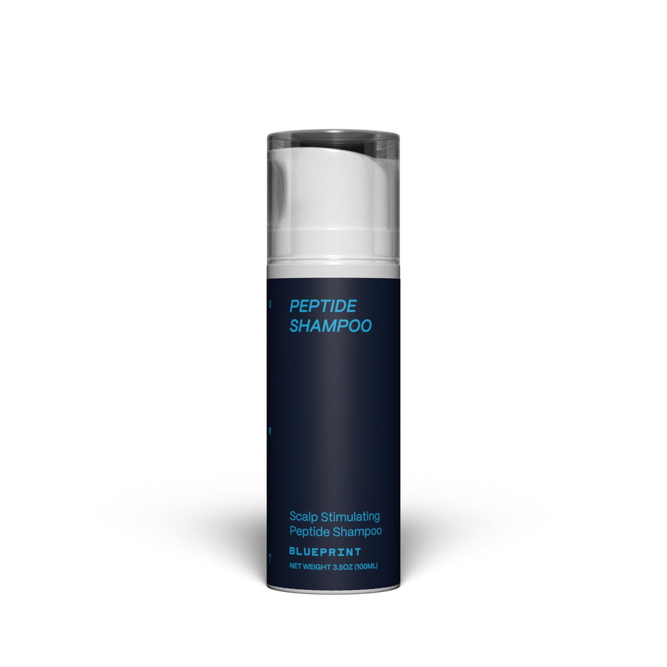 Blueprint Bryan Johnson front packaging showing clean clinical design and size benefit