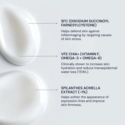 Blueprint Bryan Johnson cream texture swipe showing lightweight consistency and smooth absorption