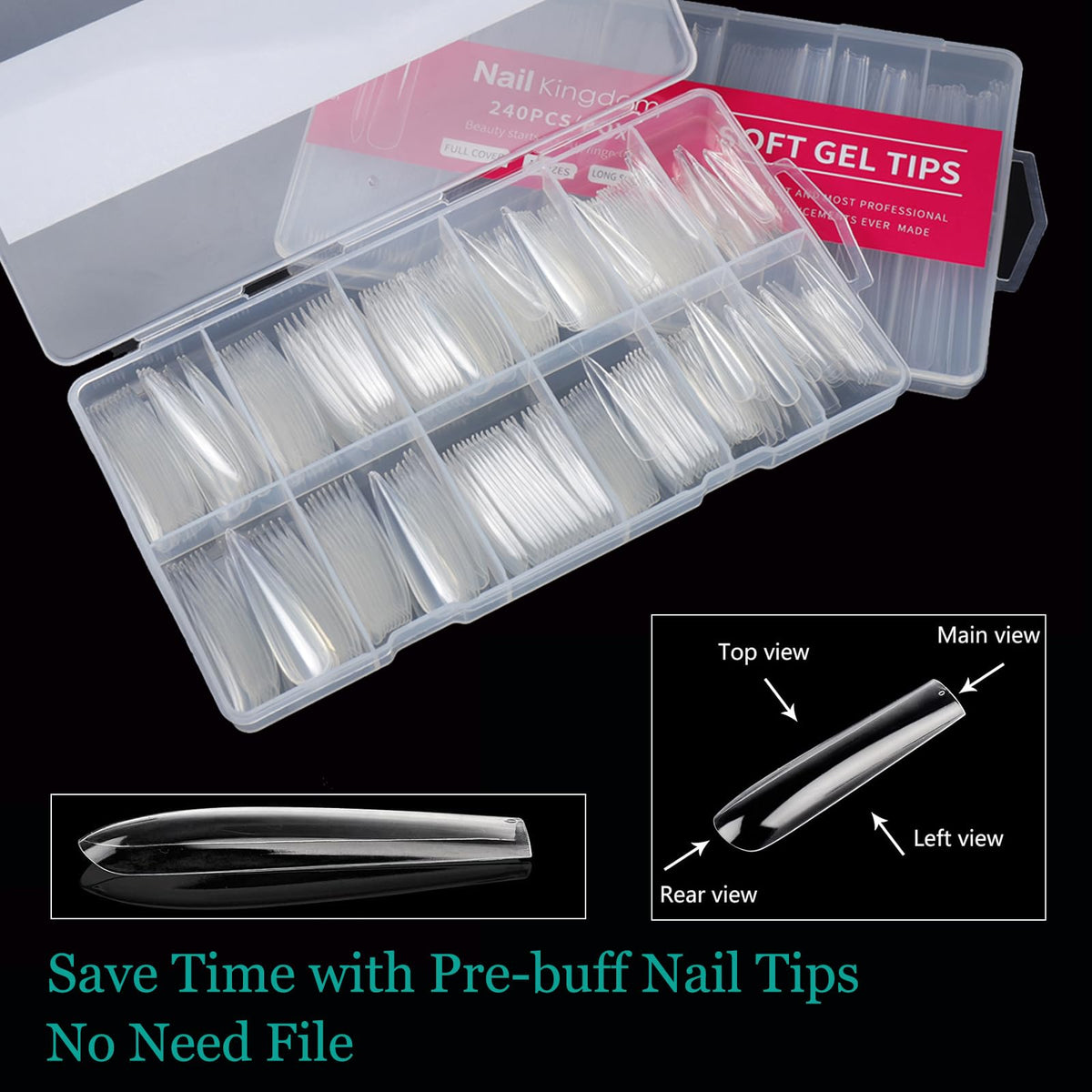 BlueZOO press-on application in hand illustrating quick, salon-style attachment benefit