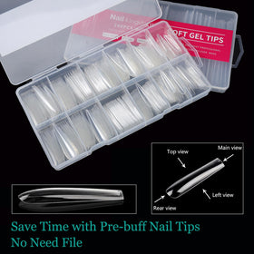 BlueZOO press-on application in hand illustrating quick, salon-style attachment benefit