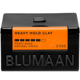 BLUMAAN heavy hold clay front packaging shows strong-hold styling