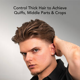 BLUMAAN styled messy pompadour lifestyle photo for modern looks