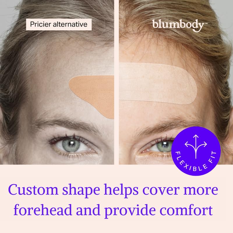 BLUMBODY patch worn overnight on forehead for comfortable rest