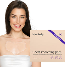 BLUMBODY front packaging showing product and benefits for smoother décolleté