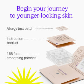 BLUMBODY patch positioned at mouth to smooth smile lines