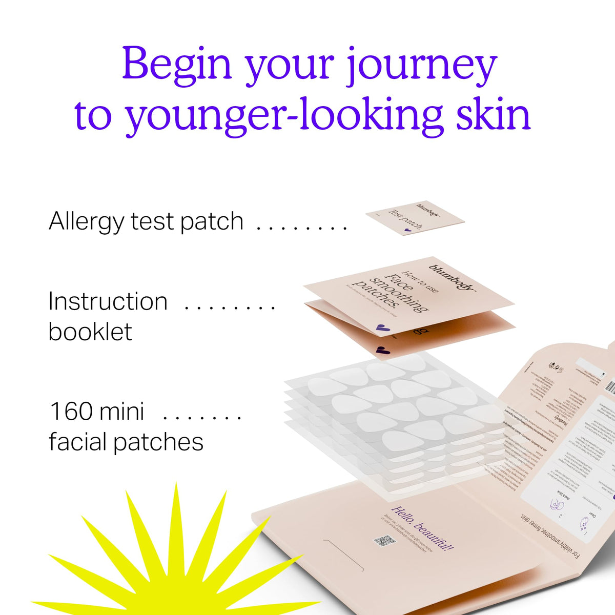 BLUMBODY patch on smile line demonstrating targeted crease support