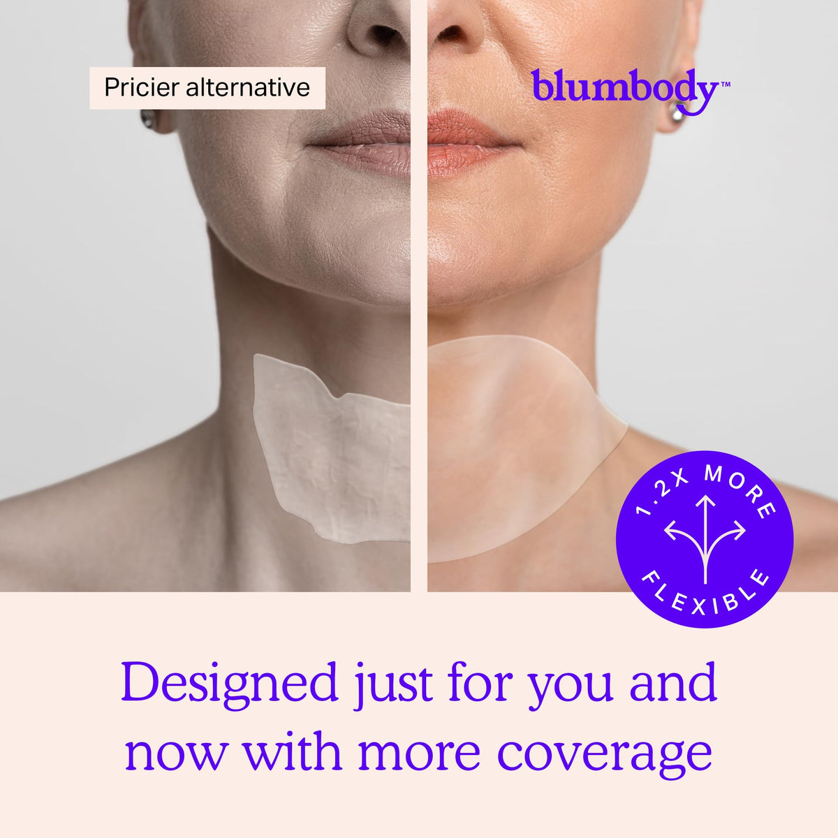 BLUMBODY nighttime setting on pillow demonstrating overnight wear benefit