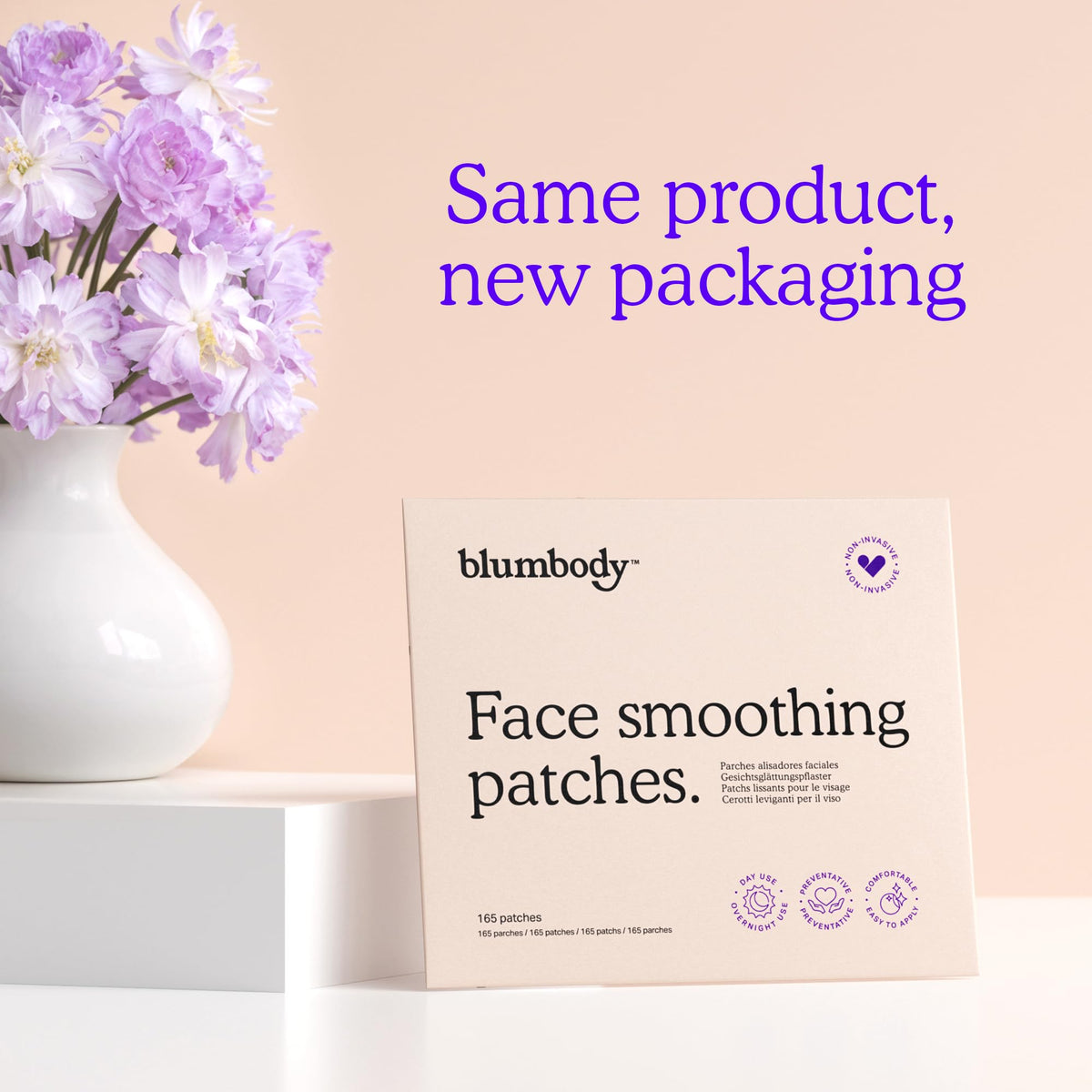 BLUMBODY open tray with multiple patches organized for nightly use