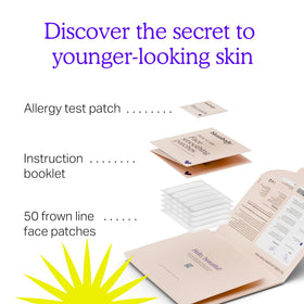 BLUMBODY flatlay of box and individual patch sachets for clarity