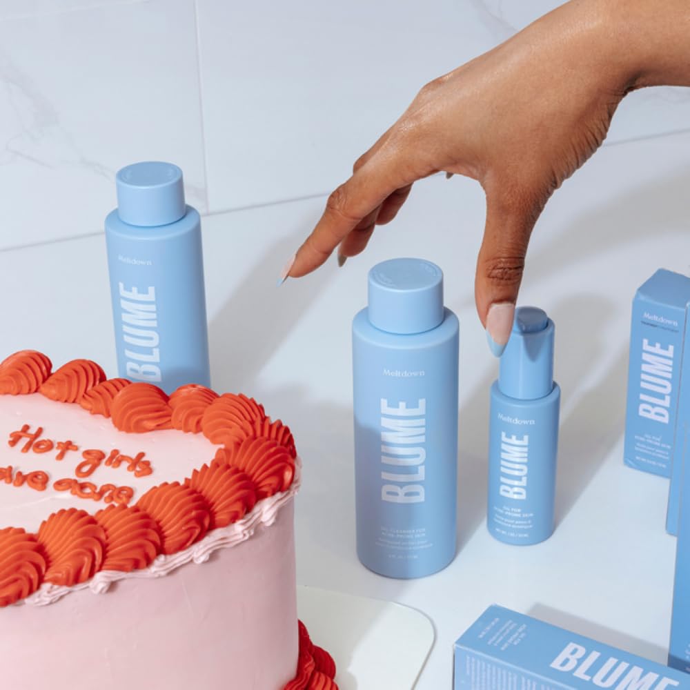 Blume Meltdown on a bathroom shelf styled with plants showing lifestyle-friendly, clean aesthetic