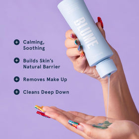 Blume Meltdown pump dispensing gel texture, demonstrating easy application benefit