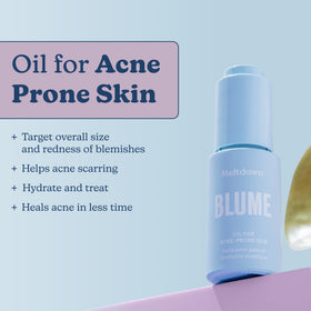 Blume Meltdown oil texture close-up demonstrating lightweight absorption and finish