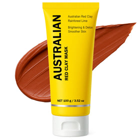 Boaccy front packaging showing red clay mask tube and brand clarity