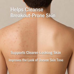 Boaccy in-shower use on back demonstrating easy application