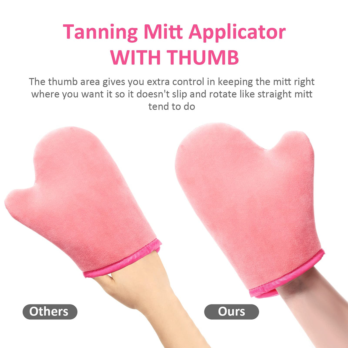 Boao mini face mitt and flat brush held together to show precision application benefit