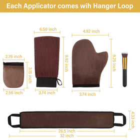 Boao mini face mitt detail for precise application around ears and hairline with clean finish