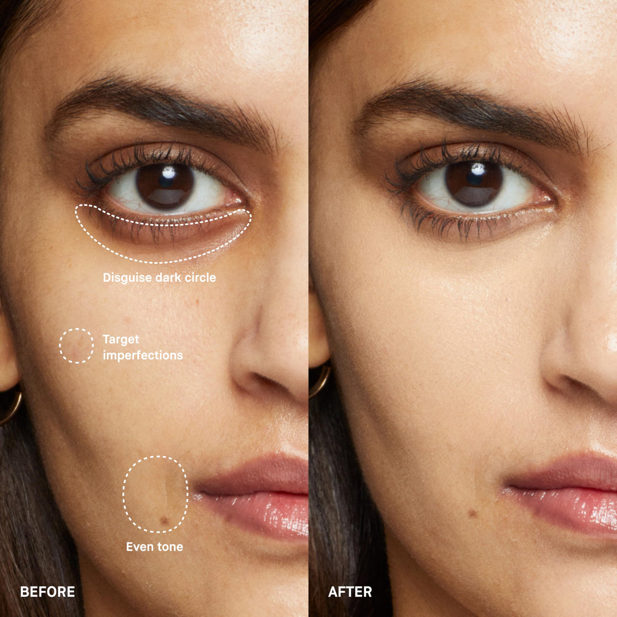Bobbi Brown application under-eye showing brightening and crease-resistance