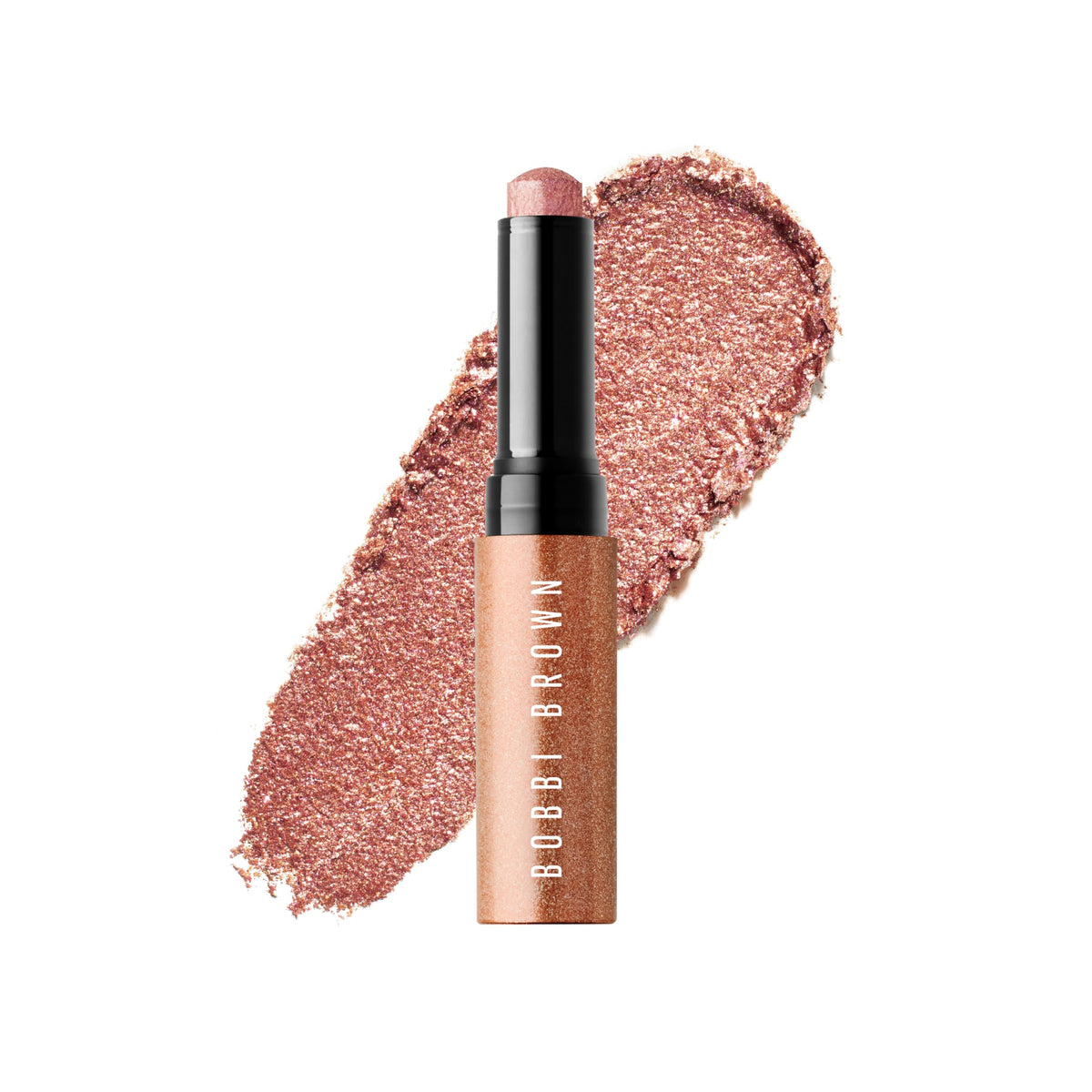 Bobbi Brown front packaging showing Brilliant Pink shimmer and portability benefits