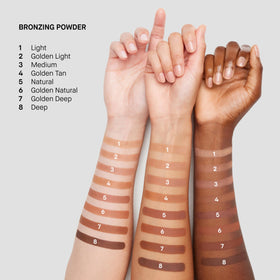 Bobbi Brown bronzer on bathroom vanity styled with brushes for effortless routine