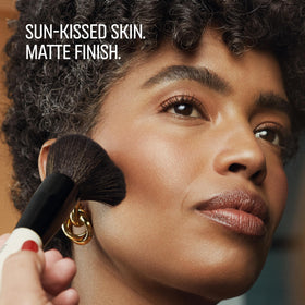 Bobbi Brown texture swatch on skin illustrating silky finish and buildable warmth
