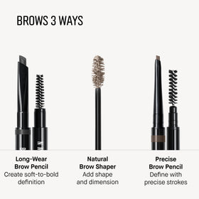 Bobbi Brown application on model demonstrating natural-looking shaped brows