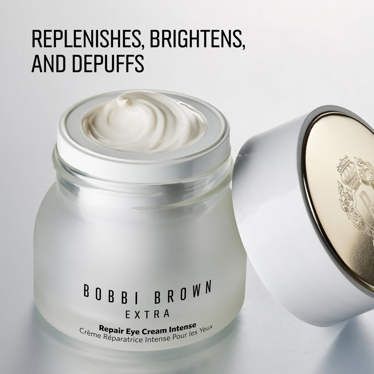 Bobbi Brown refill pod and outer jar demonstrating sustainable refill system benefit
