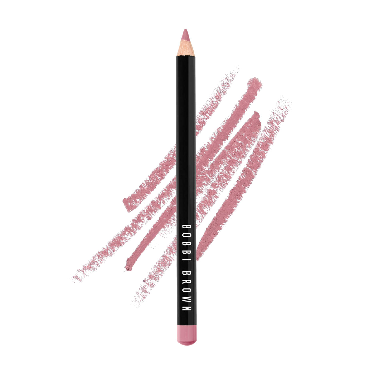 Bobbi Brown lip pencil front packaging showing shade and finish benefits
