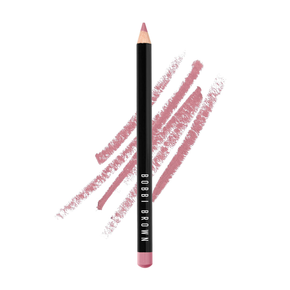 Bobbi Brown lip pencil front packaging showing shade and finish benefits