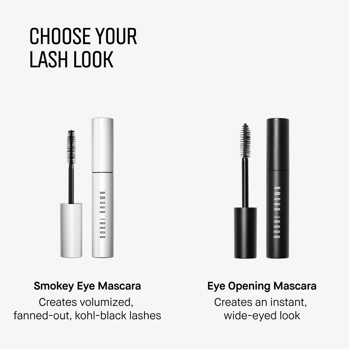 Bobbi Brown mascara in an evening makeup setting showing long-wear drama for nights out