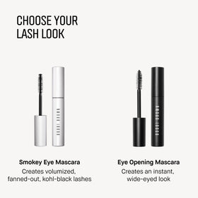 Bobbi Brown mascara beside a coin showing the product size for travel