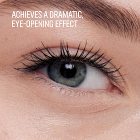 Bobbi Brown mascara swatch showing rich carbon-black pigment and texture