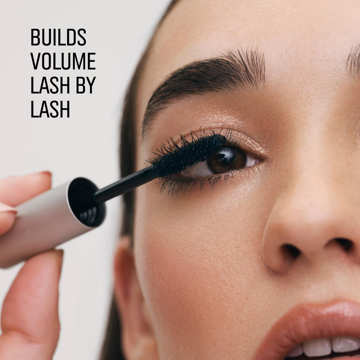 Bobbi Brown mascara texture swiped to show rich kohl-black pigment and smooth application