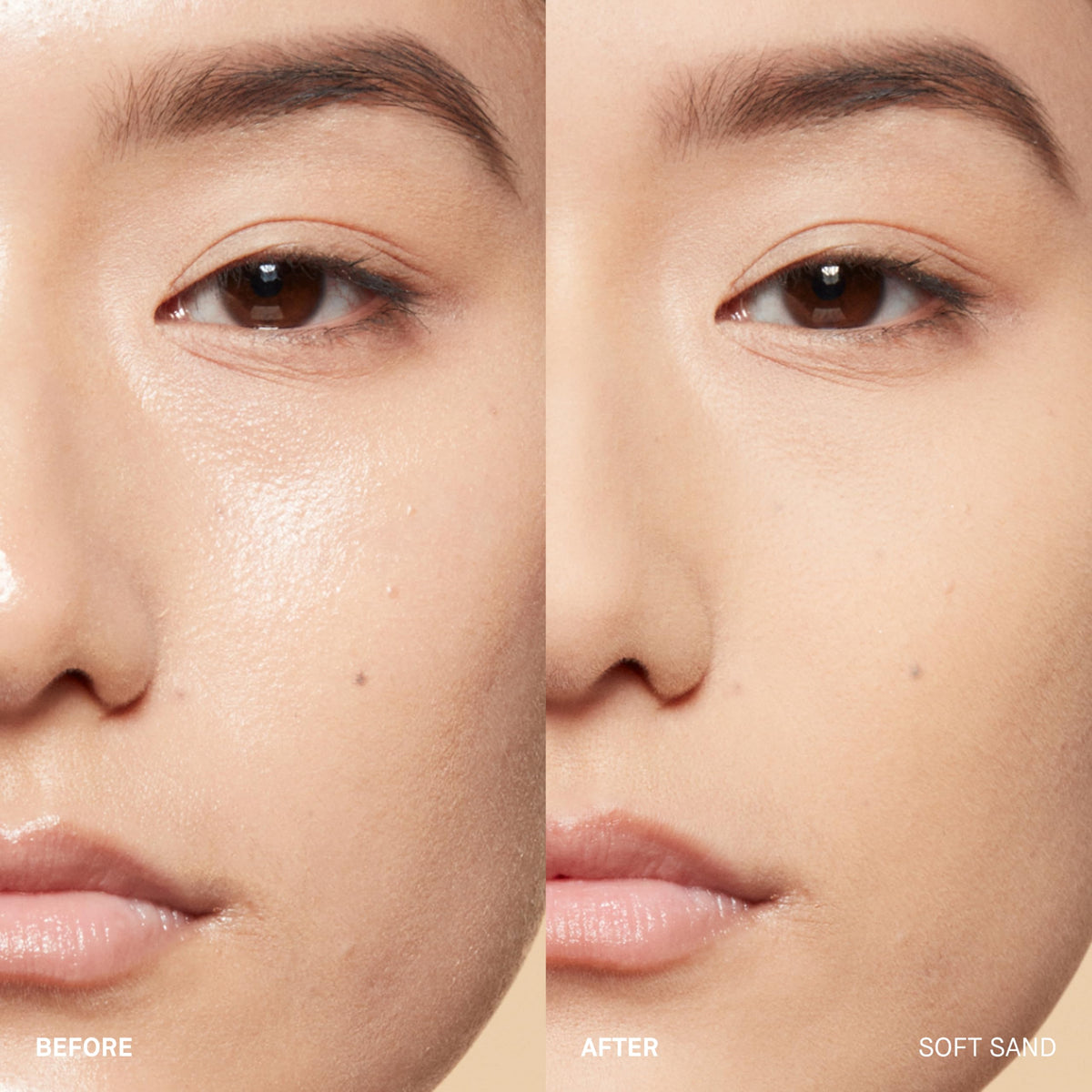 Bobbi Brown pressed powder texture close-up highlighting fine, mattifying finish and blendability
