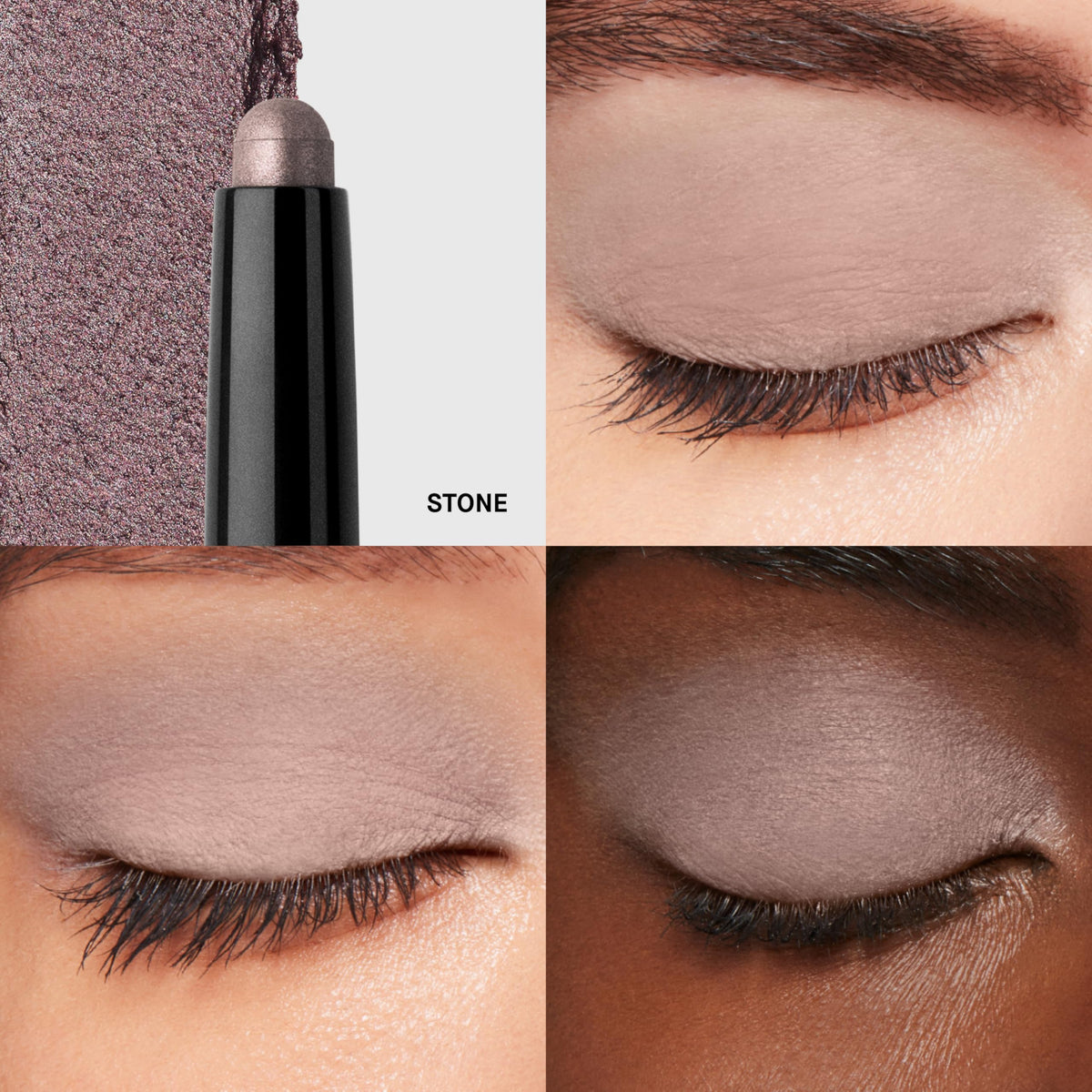 Bobbi Brown shadow stick swatch on skin displaying color payoff and blendability benefit