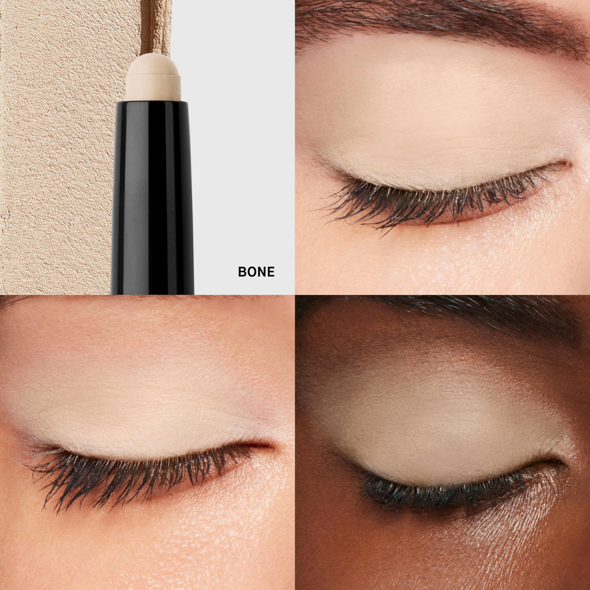 Bobbi Brown close-up creamy texture of Bone shadow stick for smooth application benefit