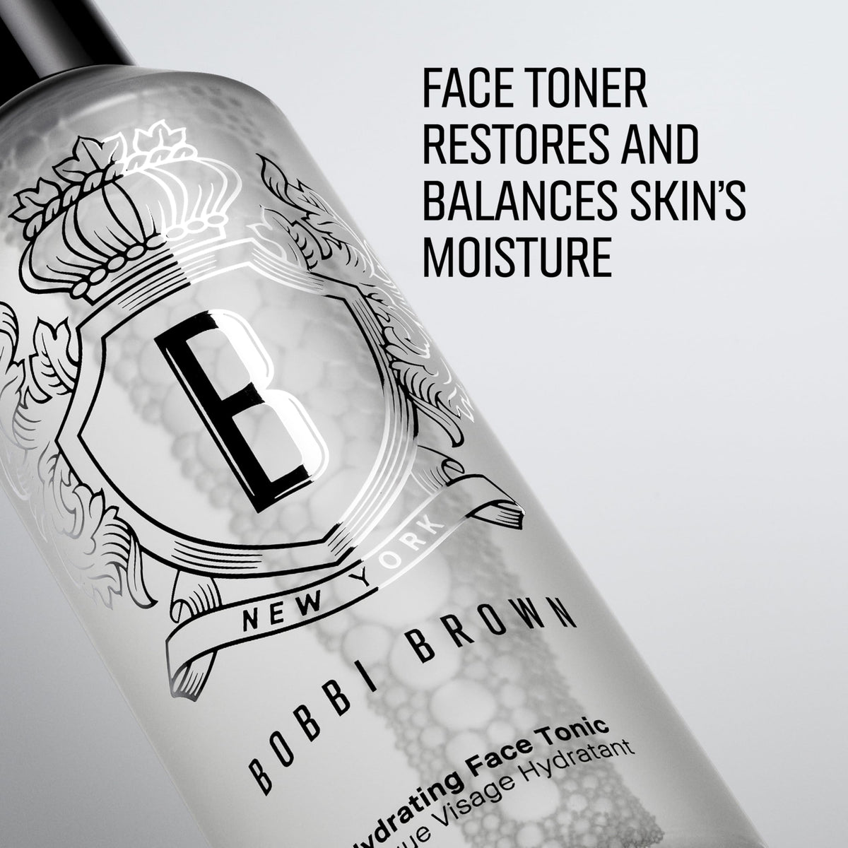 Bobbi Brown tonic texture close-up illustrating lightweight liquid and quick absorption benefit