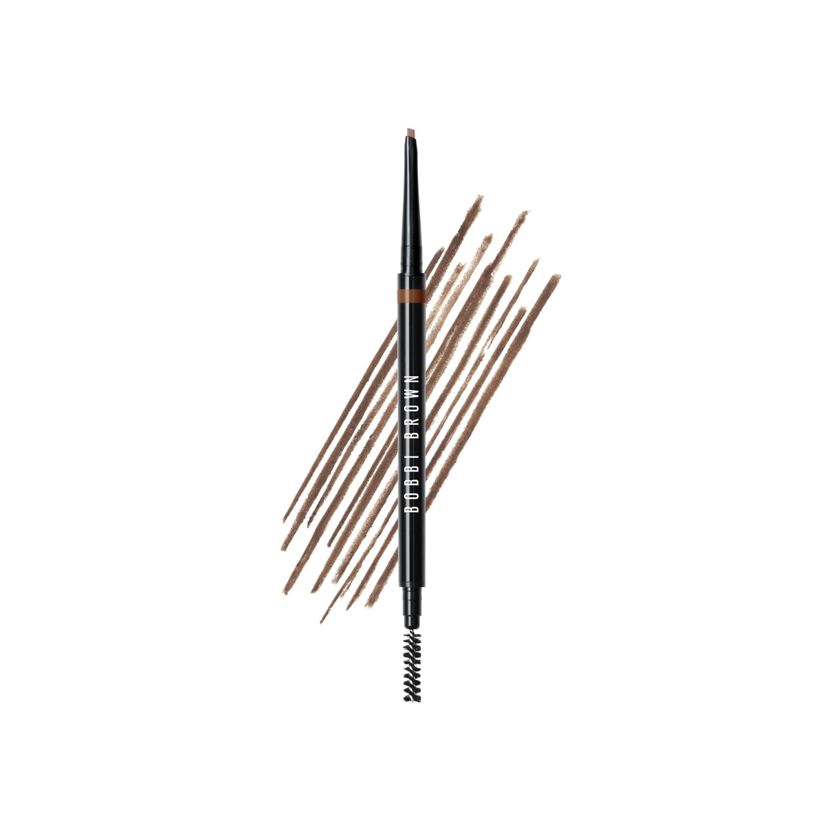 Bobbi Brown Precise Brow Pencil front view showing slim pencil and cap, precise definition