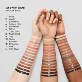 Bobbi Brown shadow stick tip and label close detail highlighting precision and buildable pigment