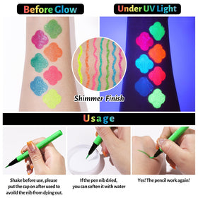 BOBISUKA blacklight glow demo highlighting UV-reactive neon brightness