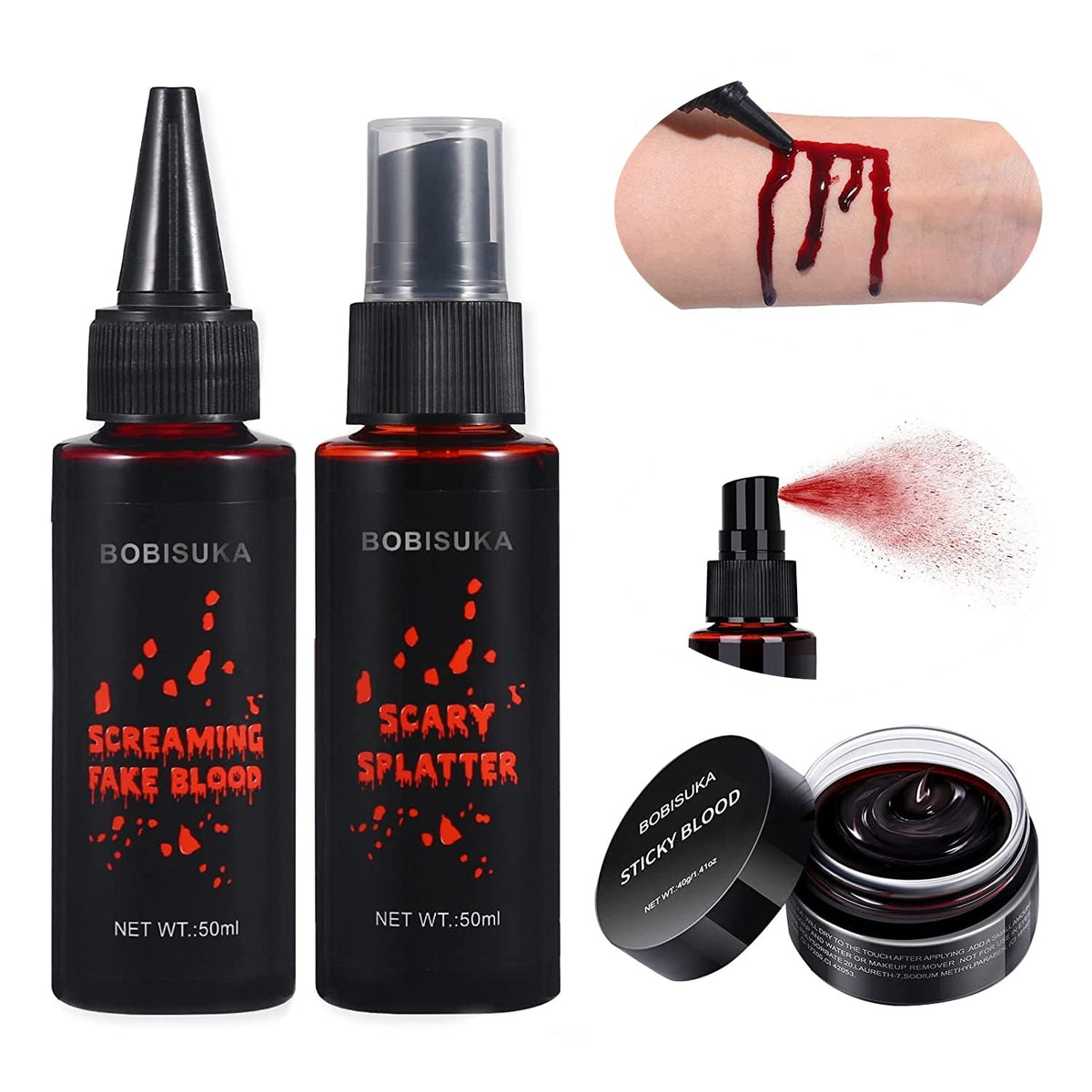 bobisuka front packaging showing three blood bottles and clear kit benefits