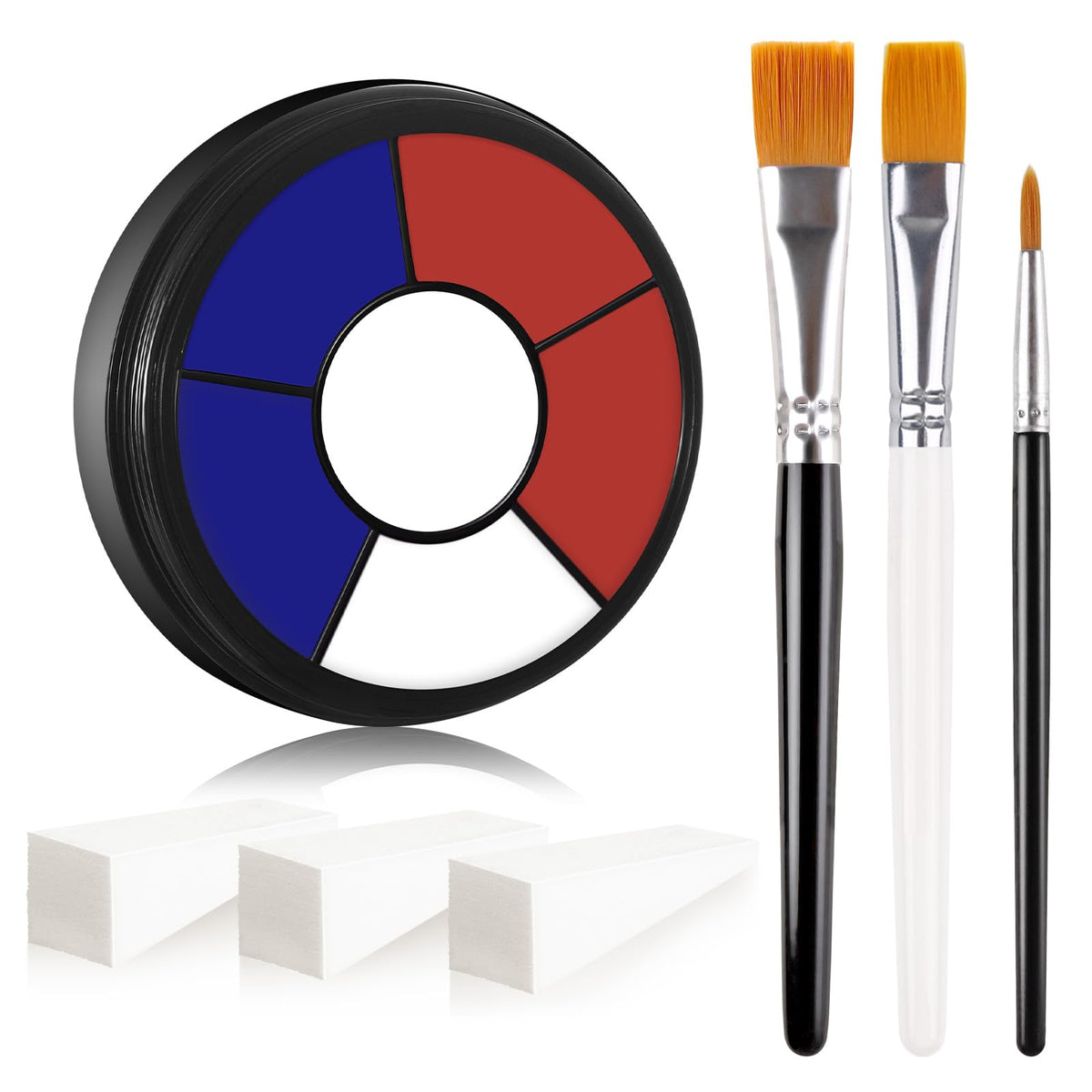 BOBISUKA palette front view showing three vibrant colors and included tools benefit quick setup
