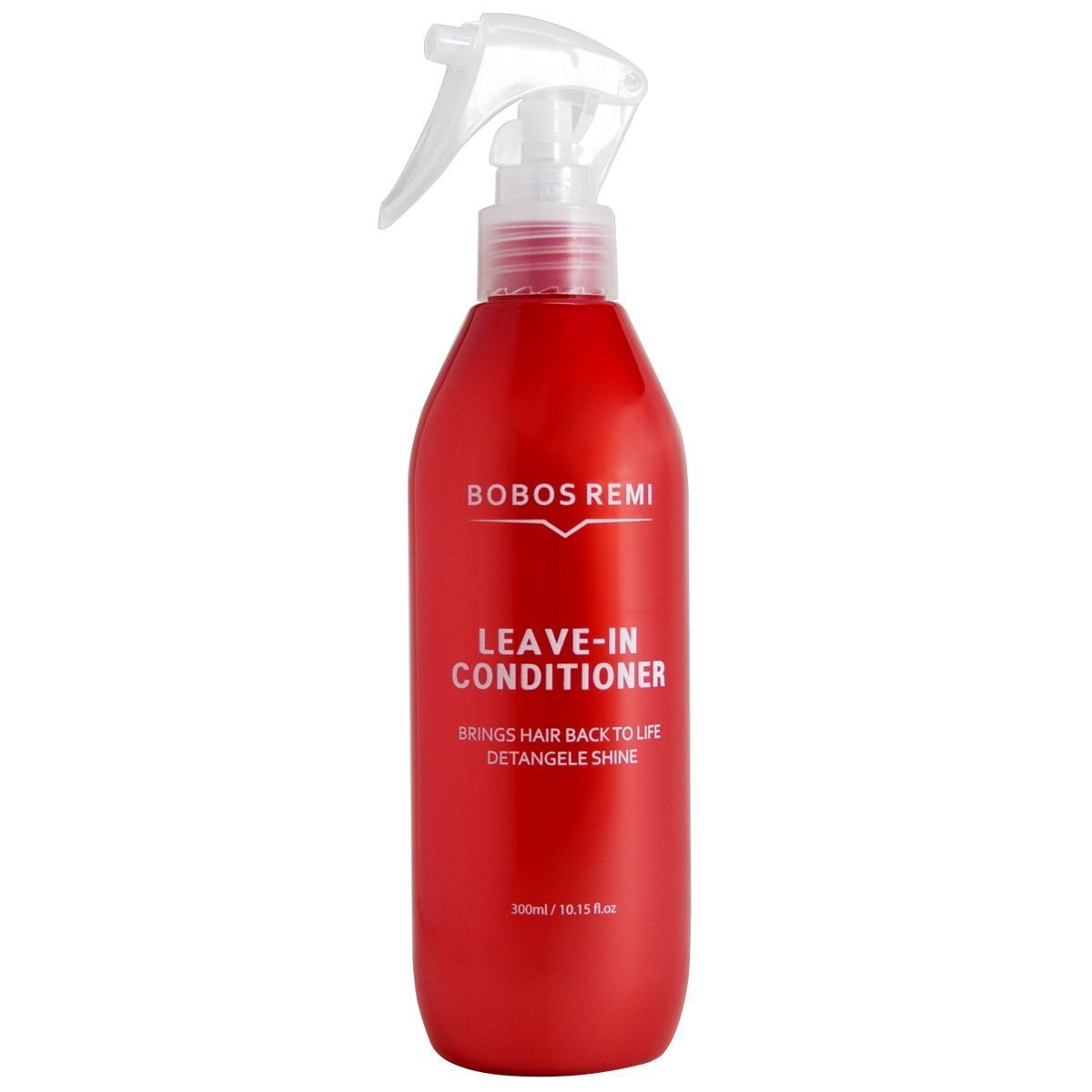 Bobo's Remi front packaging showing bottle and benefits for shiny manageable hair