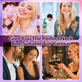 Bocello worn in a lifestyle event setting showing natural-looking neck lift benefit