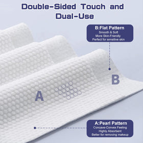 BODFPPC close-up of smooth and pearl-textured cotton surface, gentle effective clean