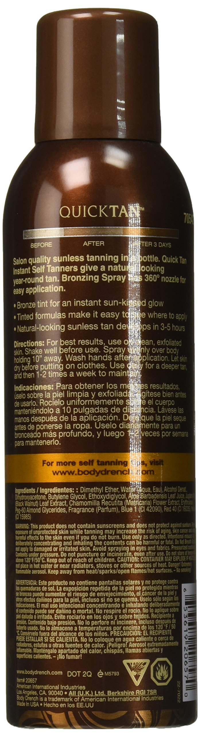Body Drench spray being applied on hand demonstrating easy blend and quick bronzing benefit